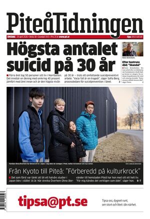 Förstasida Piteå-Tidningen