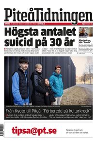 Förstasida Piteå-Tidningen