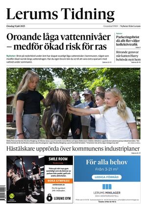Förstasida Lerums Tidning