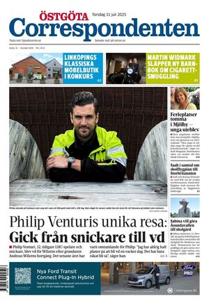 Förstasida Östgöta Correspondenten