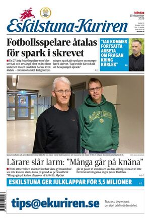 Förstasida Eskilstuna-Kuriren