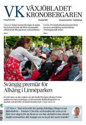 Förstasida Växjöbladet Kronobergaren