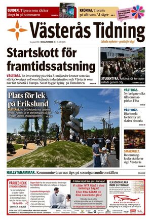Förstasida Västerås Tidning