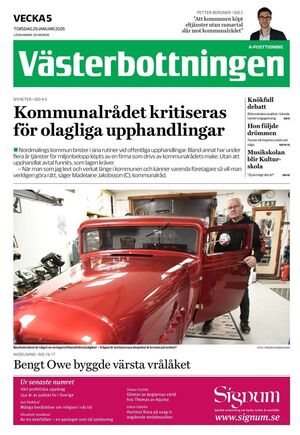 Förstasida Västerbottningen