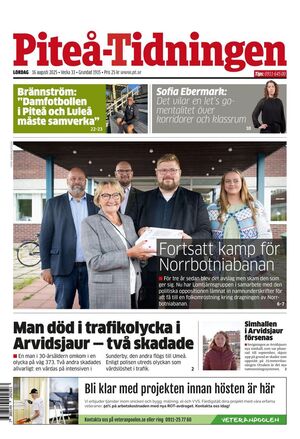 Förstasida Piteå-Tidningen