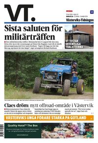 Förstasida Västerviks-Tidningen