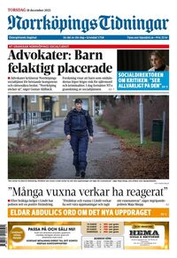 Förstasida Norrköpings Tidningar