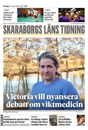 Förstasida Skaraborgs Läns Tidning