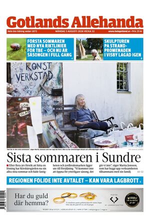 Förstasida Gotlands Allehanda