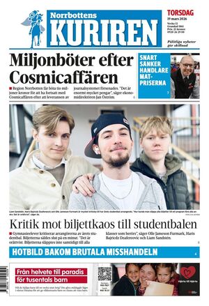 Förstasida Norrbottens-Kuriren