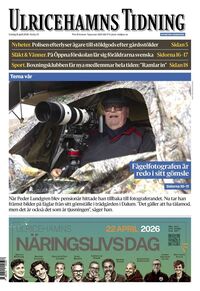 Förstasida Ulricehamns Tidning