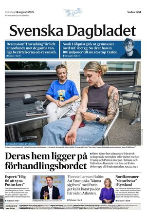 Förstasida Svenska Dagbladet