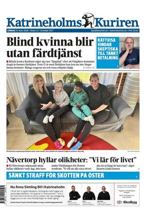 Förstasida Katrineholms-Kuriren