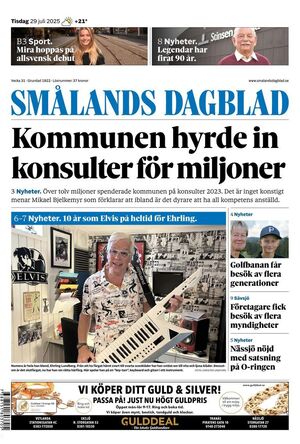 Förstasida Smålands Dagblad