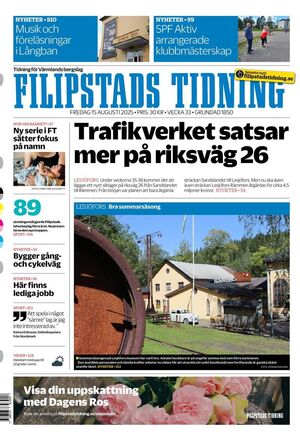 Förstasida Filipstads Tidning