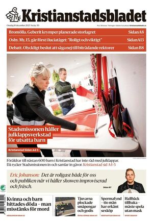 Förstasida Kristianstadsbladet