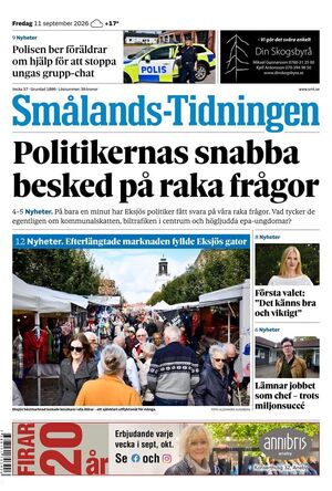 Förstasida Smålands-Tidningen