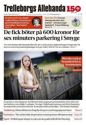 Förstasida Trelleborgs Allehanda