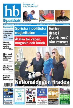 Förstasida Haparandabladet