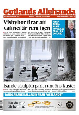 Förstasida Gotlands Allehanda
