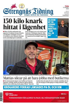 Förstasida Strengnäs Tidning