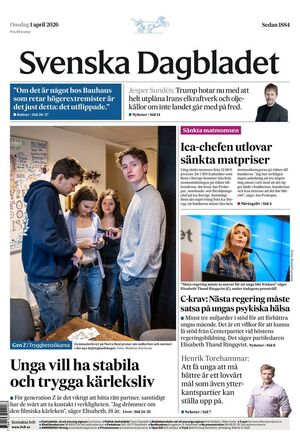 Förstasida Svenska Dagbladet