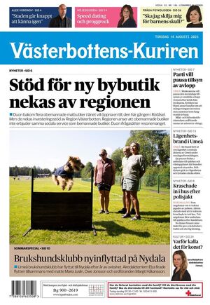 Förstasida Västerbottens-Kuriren