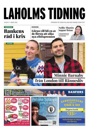 Förstasida Laholms Tidning