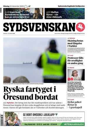 Förstasida Sydsvenskan Malmö