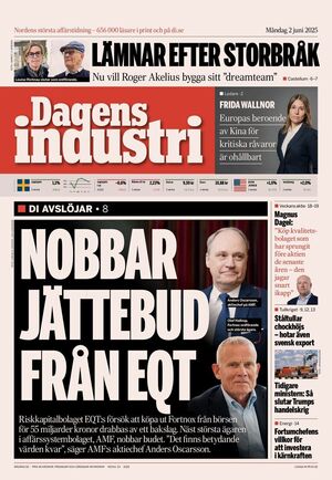 Förstasida Dagens industri