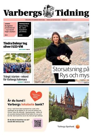 Förstasida Varbergs Tidning
