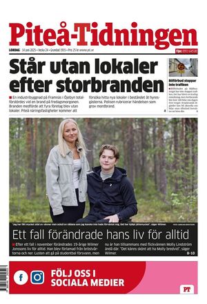 Förstasida Piteå-Tidningen