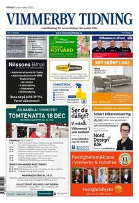 Förstasida Vimmerby Tidning