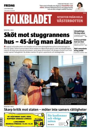 Förstasida Folkbladet Västerbotten