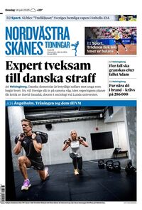 Förstasida Nordvästra Skånes Tidningar