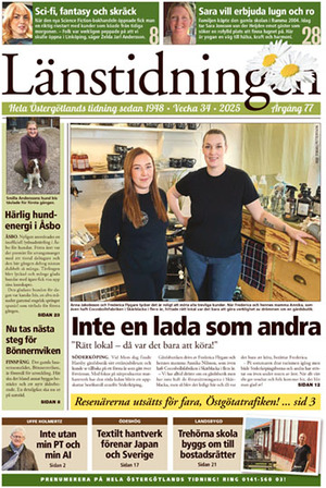 Förstasida Länstidningen Östergötland