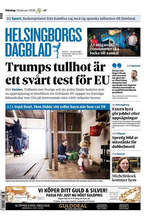 Förstasida Helsingborgs Dagblad