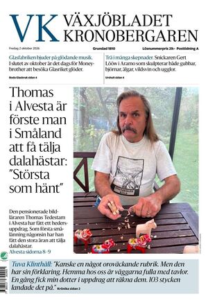 Förstasida Växjöbladet Kronobergaren