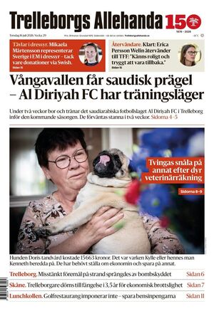 Förstasida Trelleborgs Allehanda