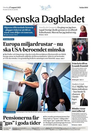 Förstasida Svenska Dagbladet