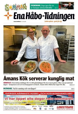 Förstasida Ena Håbo-tidningen