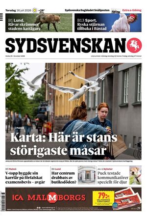 Förstasida Sydsvenskan Lund