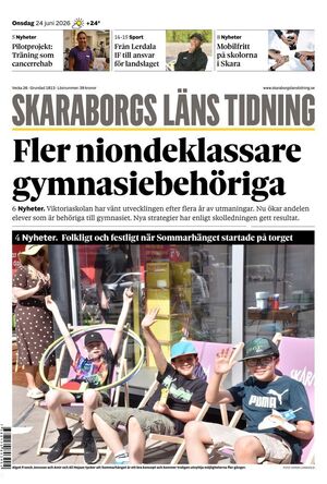 Förstasida Skaraborgs Läns Tidning