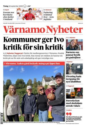 Förstasida Värnamo Nyheter