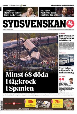 Förstasida Sydsvenskan Lund