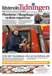 Förstasida Västerviks-Tidningen