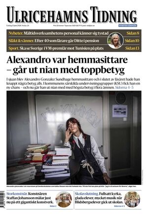 Förstasida Ulricehamns Tidning
