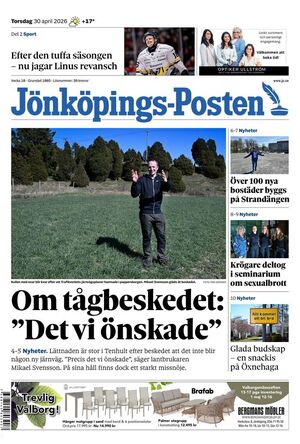 Förstasida Jönköpings-Posten