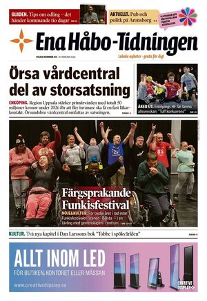 Förstasida Ena Håbo-tidningen