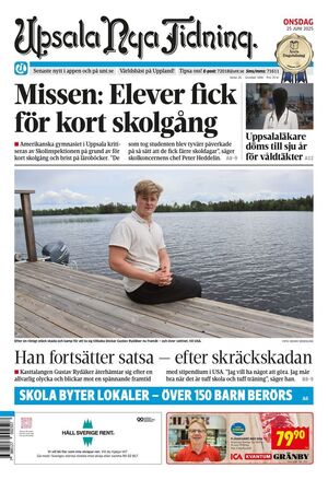 Förstasida Upsala Nya Tidning